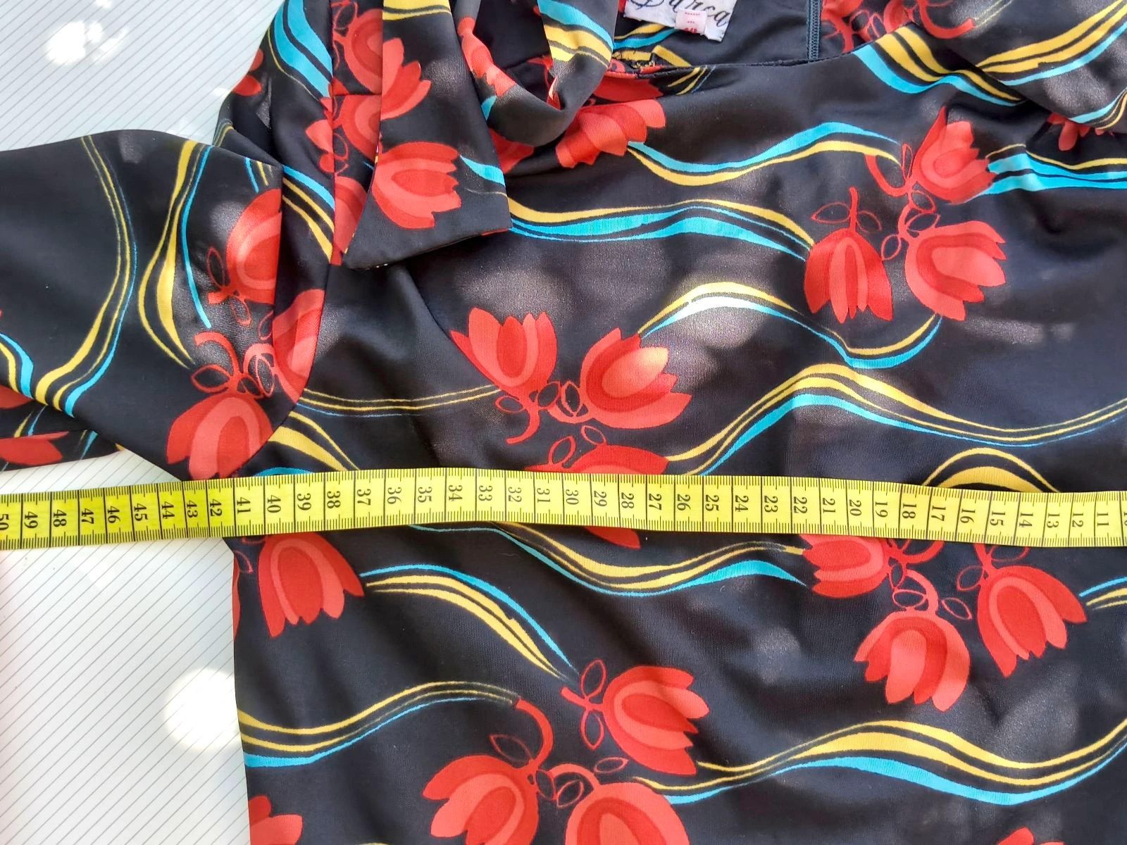 Vintage Bloemenjurk met Strik Burca Maat 42 – photo 11